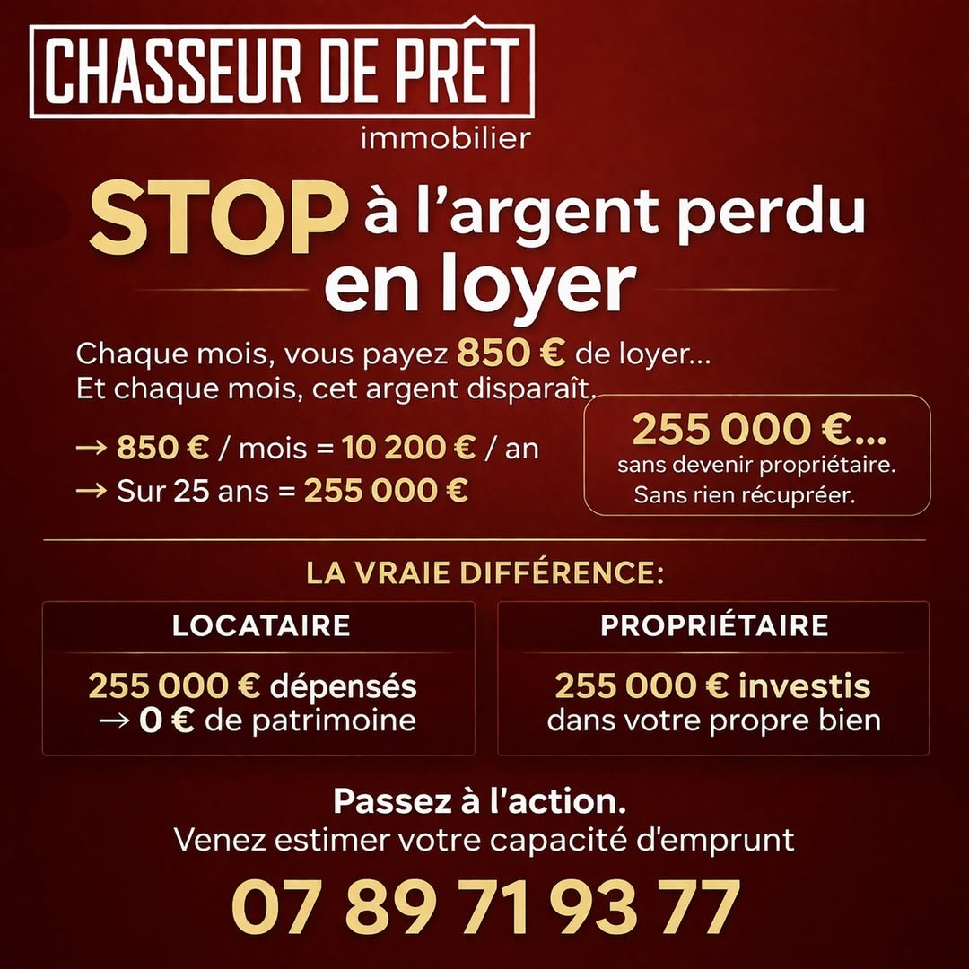  STOP à l’argent perdu en loyer !